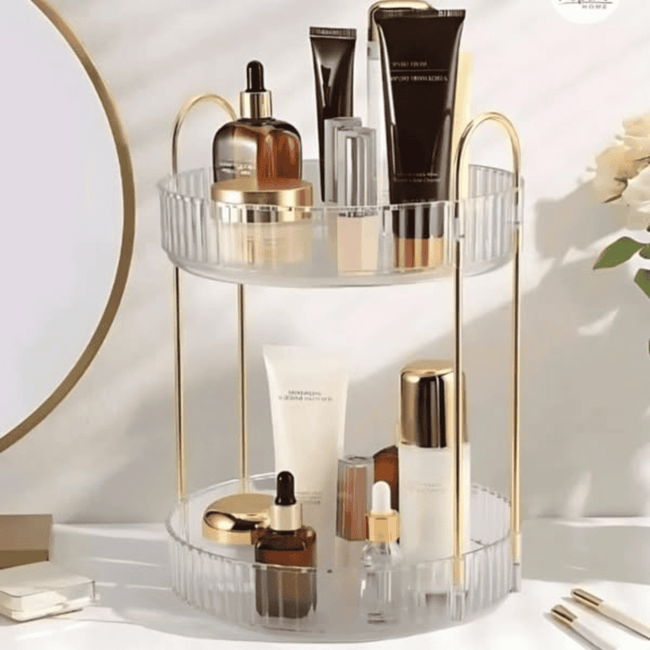 2-tier 360 Rotating Makeup Organizer