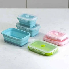 4PCS Collapsible Silicone Food Containers