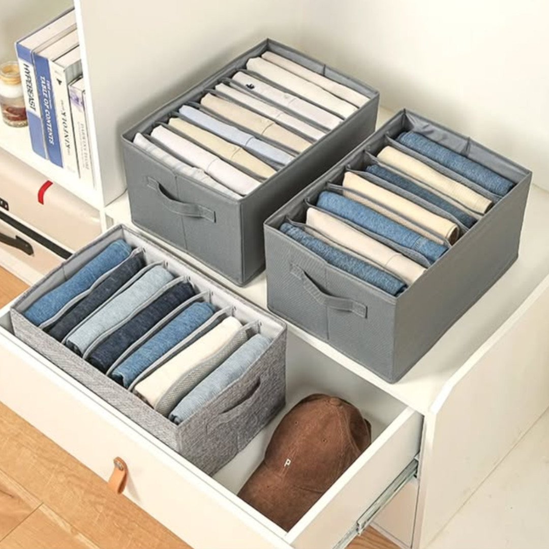 7 Grid Large Capacity Clothes Organizer with Handles