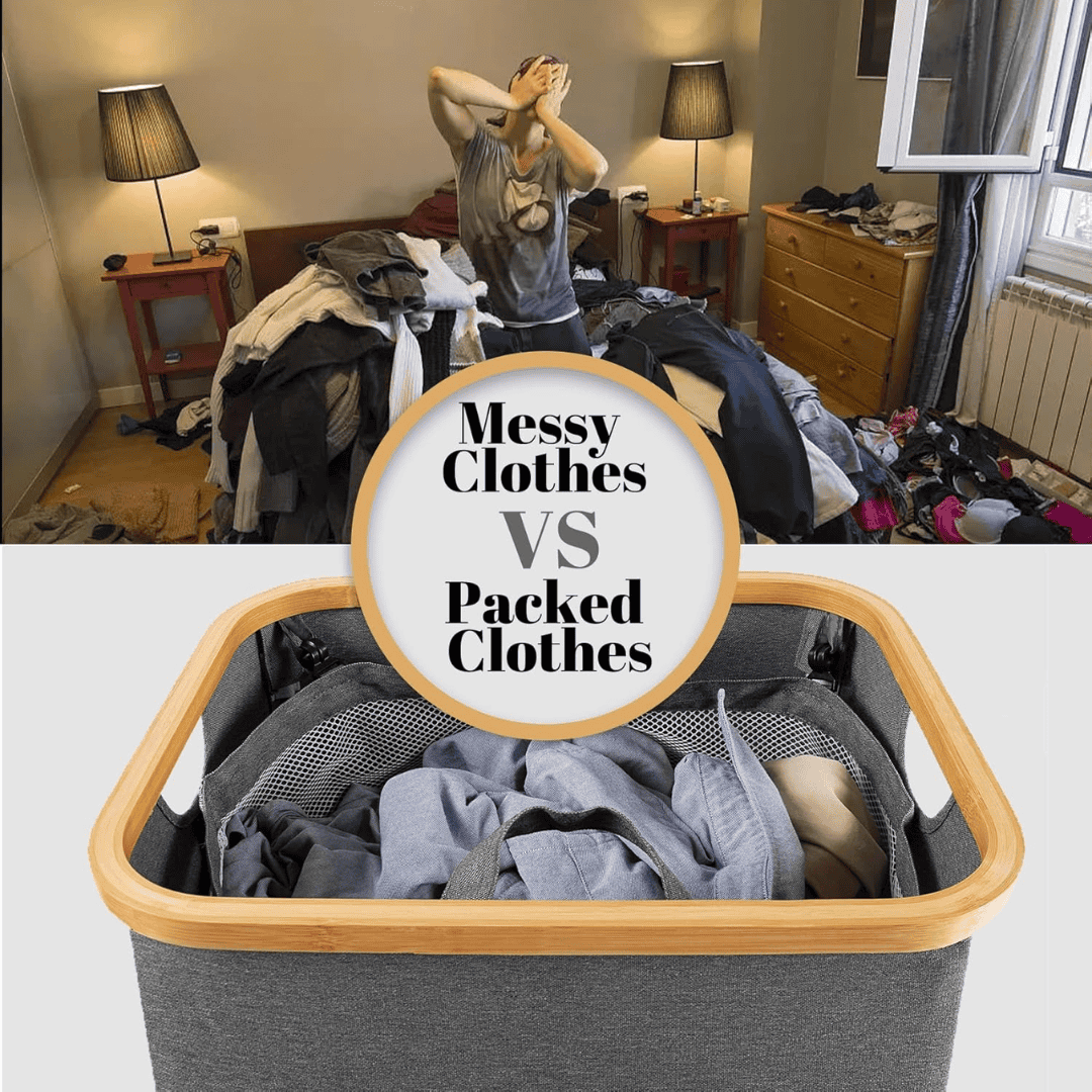 Foldable Laundry Basket with Lid