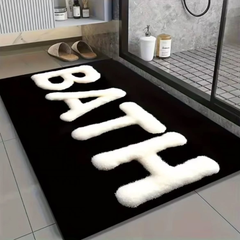 Black Absorbent Diatom Bathroom Mat