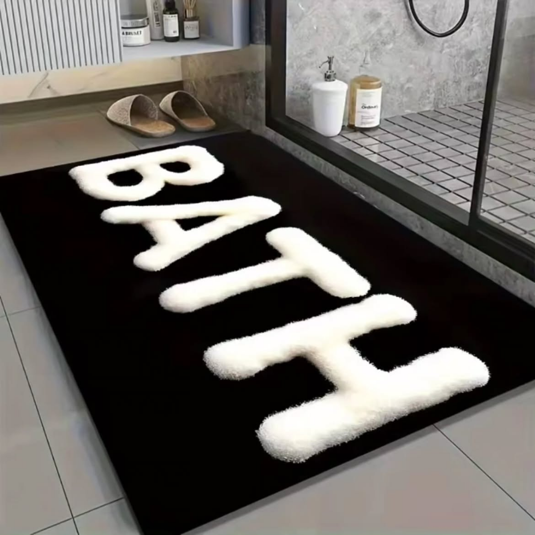 Black Absorbent Diatom Bathroom Mat