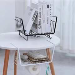 4-in-1 Metallic Under Shelf Rack with Hooks