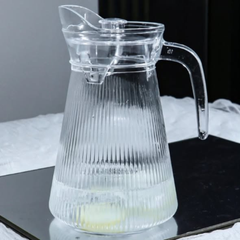 Ribbed glass jug