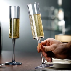 Elegant Crystal Champagne Glass Flutes