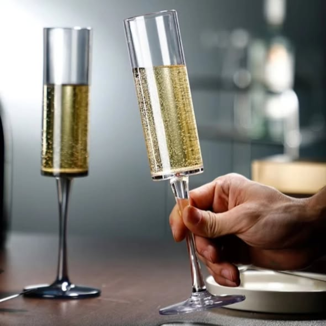 Elegant Crystal Champagne Glass Flutes