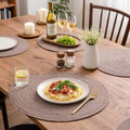 Round Woven Placemats 6pcs Set