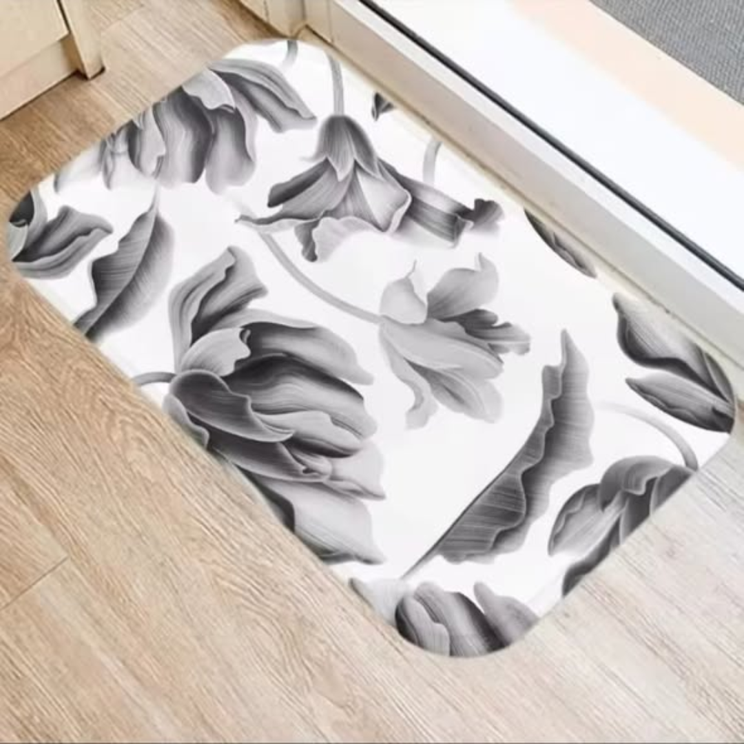 Tropical palm plants doormats