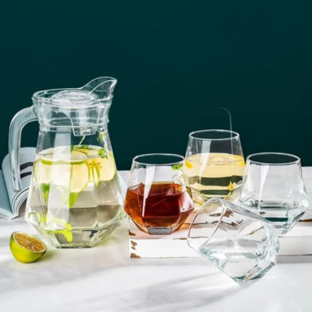 6pcs Hexagonal Glass