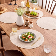 Round Woven Placemats 6pcs Set