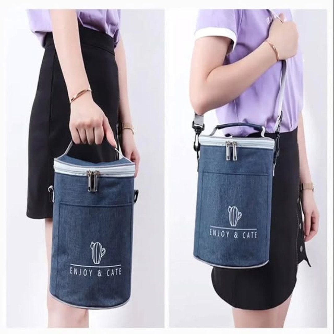 Insulated Round Lunch Bag