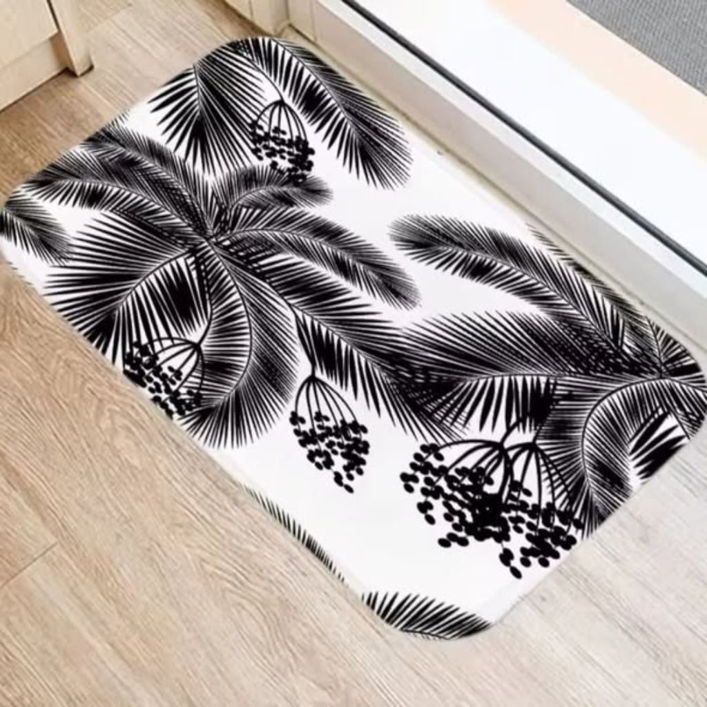 Tropical palm plants doormats