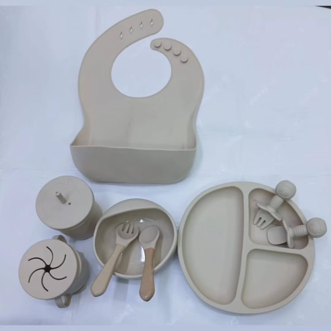 9pcs Food-Grade Silicone Feeding Set