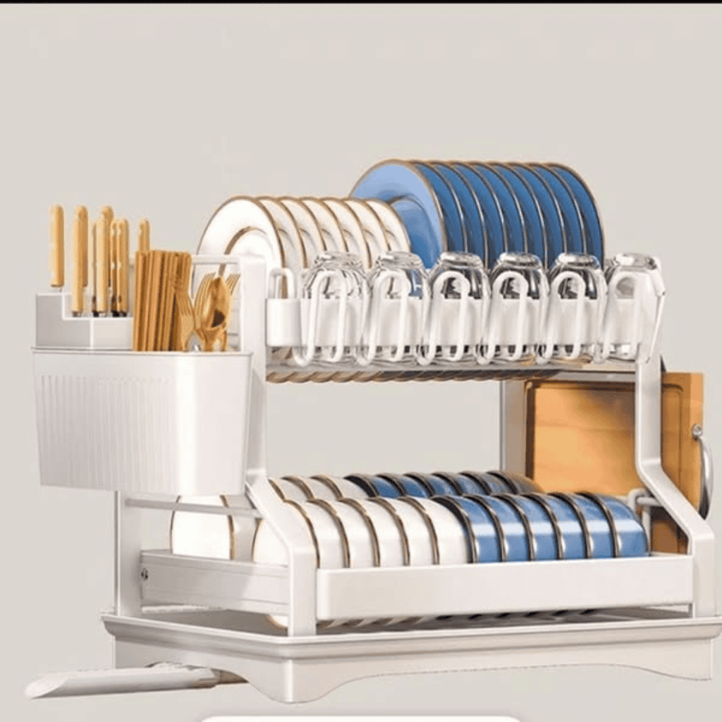 Carbon 2 Tier Dish Rack