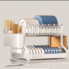 Carbon 2 Tier Dish Rack