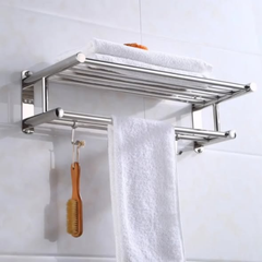 Bathroom wall mounted towel rack