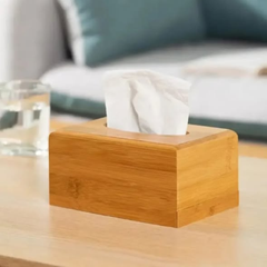 Bamboo Tissue Box Holder