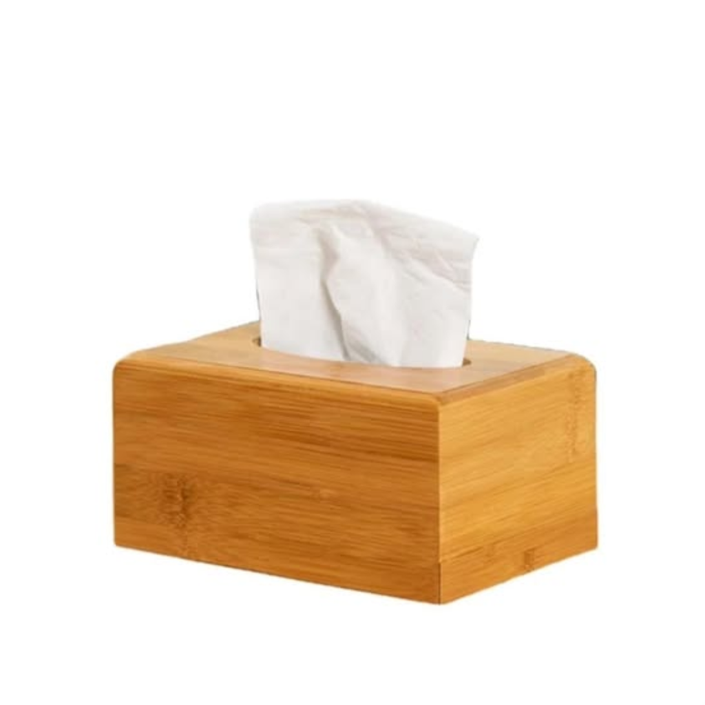 Bamboo Tissue Box Holder