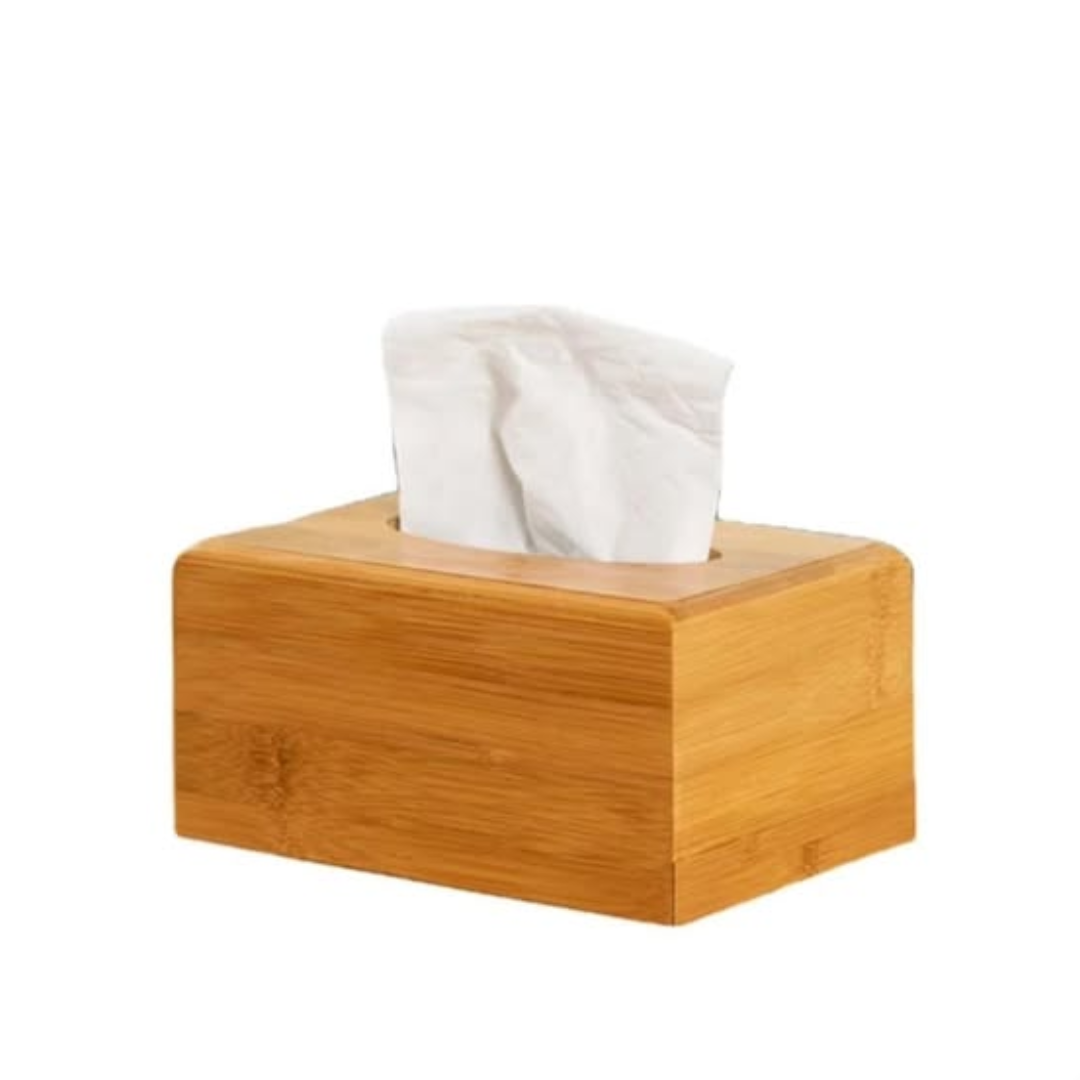 Bamboo Tissue Box Holder