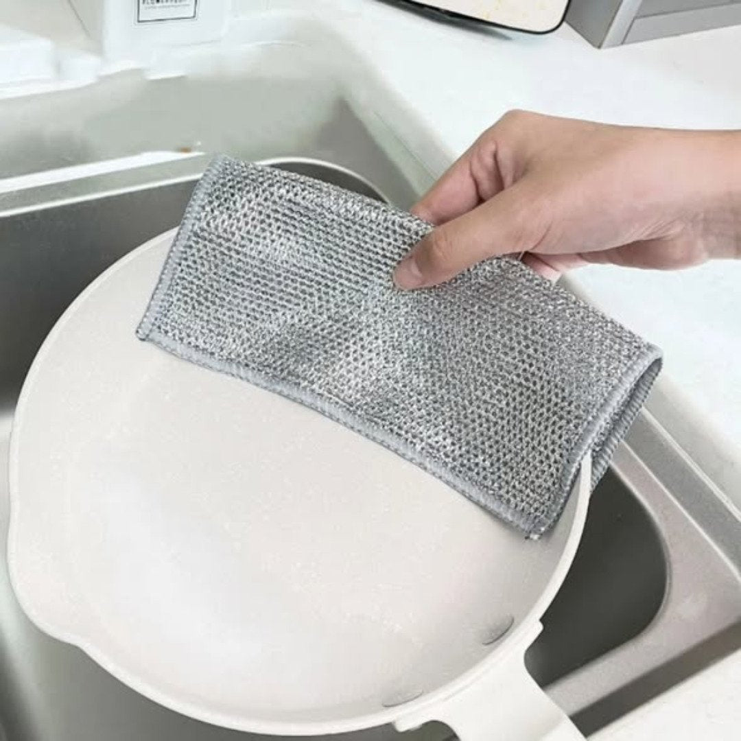 Multi-purpose magic wire dish cleaning cloth