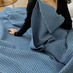 Waffle Bed Coverlet Set with pillow cases