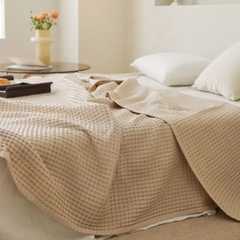 Waffle Bed Coverlet Set with pillow cases