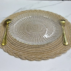 6Pcs Sunburst Glass Plate