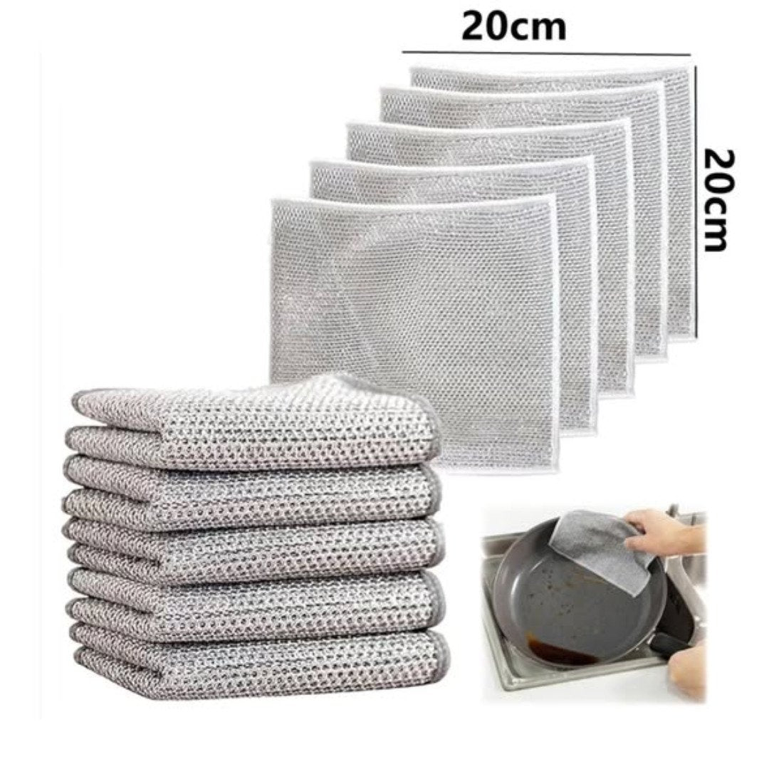 Multi-purpose magic wire dish cleaning cloth