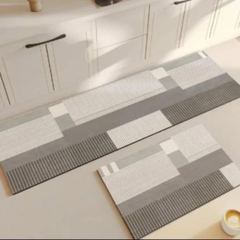 2 Pcs Non Slip Absorbent Diatomite Kitchen Mat