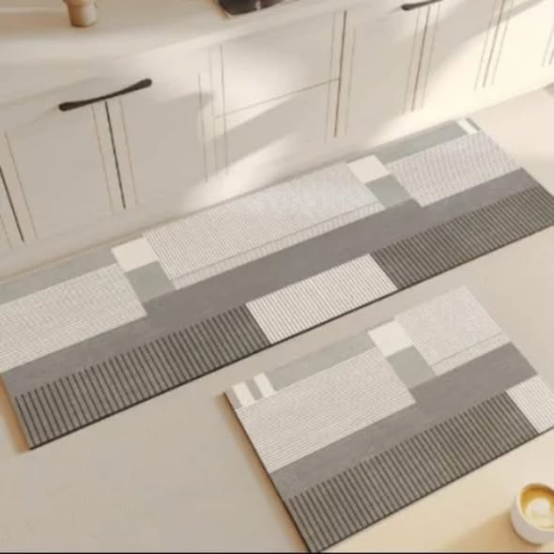 2 Pcs Non Slip Absorbent Diatomite Kitchen Mat