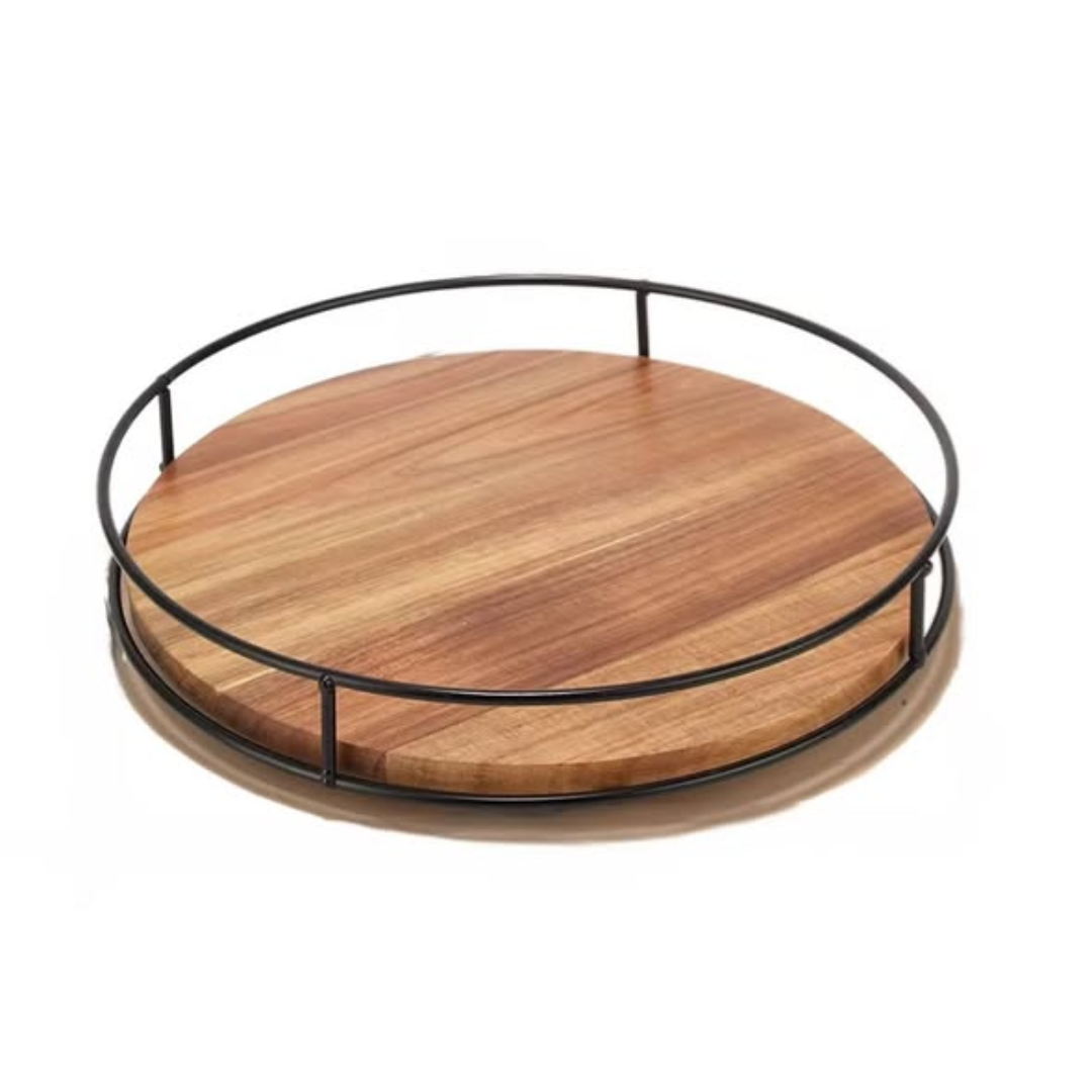 Wooden rotating tray