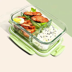 3 Grid Microwave Large Capacity Glass Lunch Dish