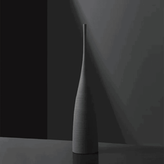 2pcs Black Brushed Decor Vases