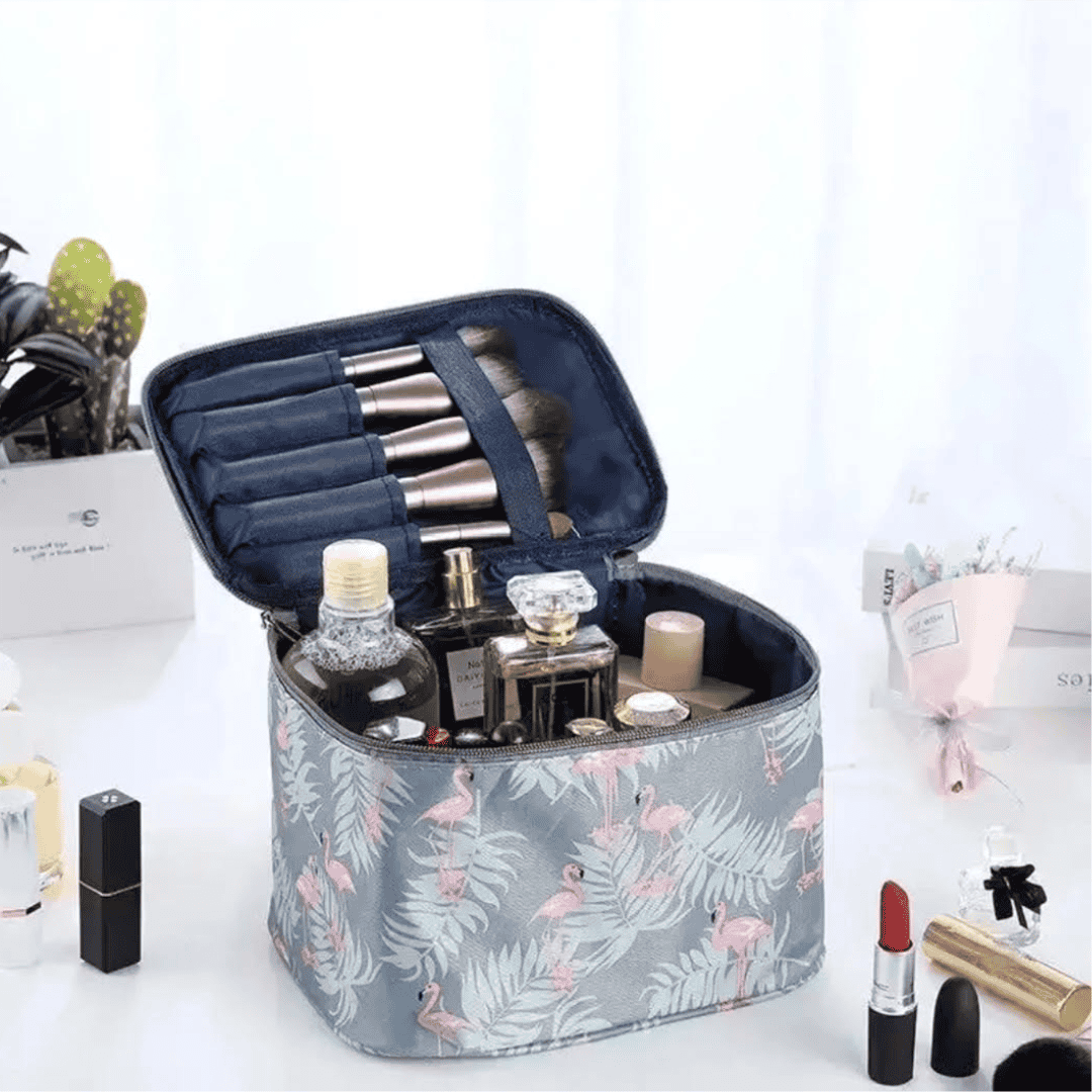 Floral Portable Cosmetic Makeup Toiletry Bags