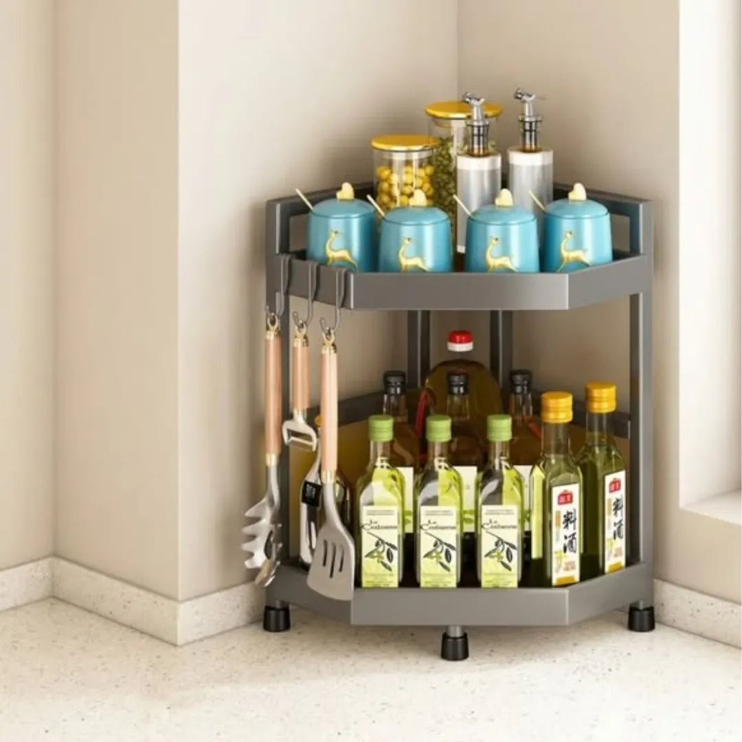 2Tier Kitchen Corner Storage Rack