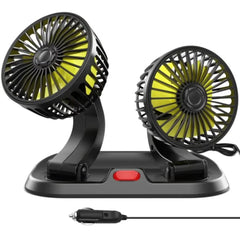 2 Speed Double Headed Vehicle Car Fan
