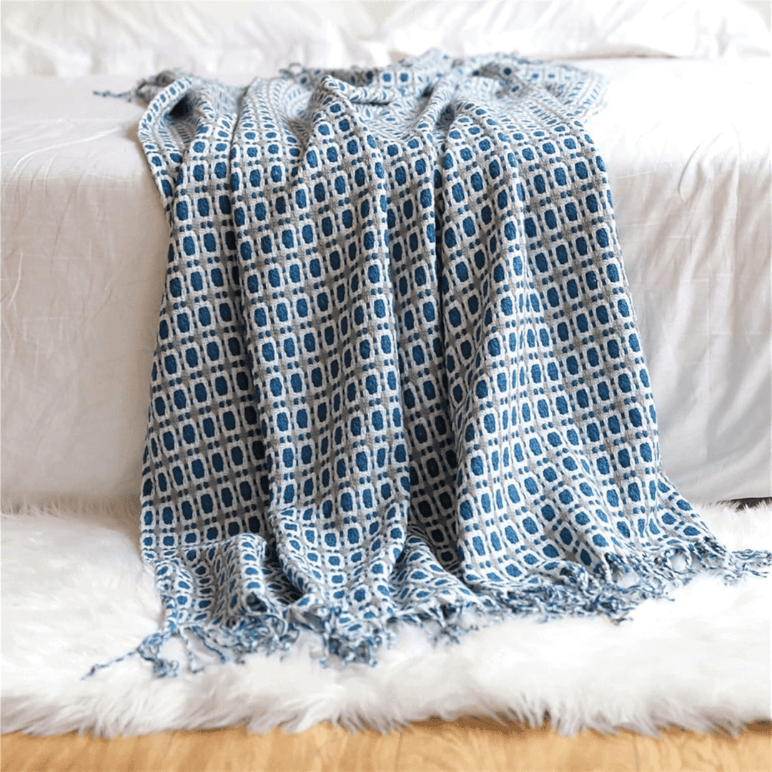 Printed Knitted Throw Blanket
