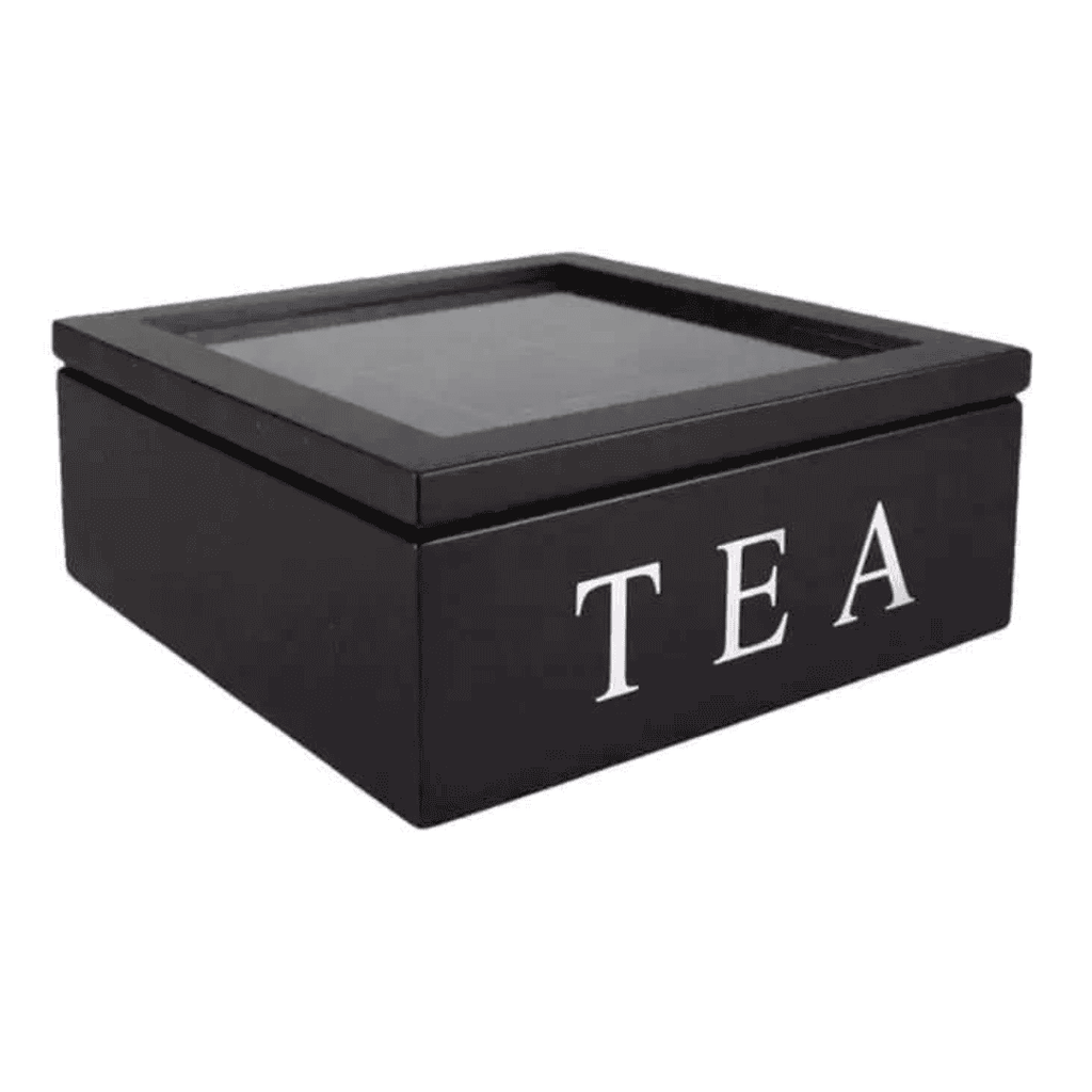 9-Grid Bamboo Tea Bag Organizer