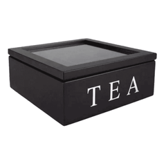 9-Grid Bamboo Tea Bag Organizer
