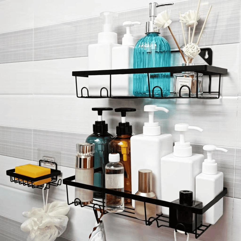 3pc Shower Caddy Shelf / Bathroom Organizer