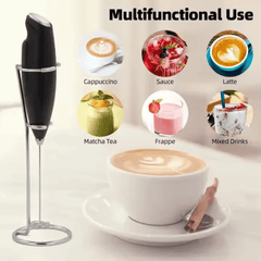 Powerful Handheld Milk Frother with Stand