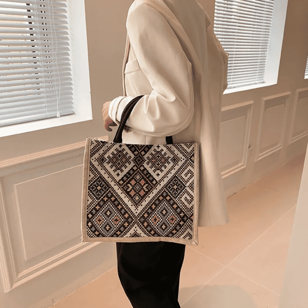 Geometric Print Pattern Tote Bag