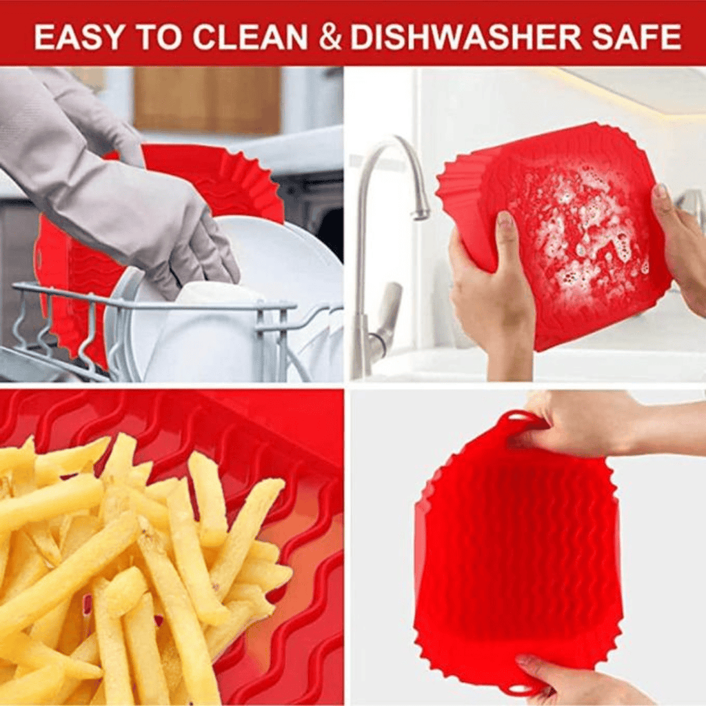 Red Silicone Air Fryer Liners