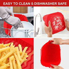 Red Silicone Air Fryer Liners