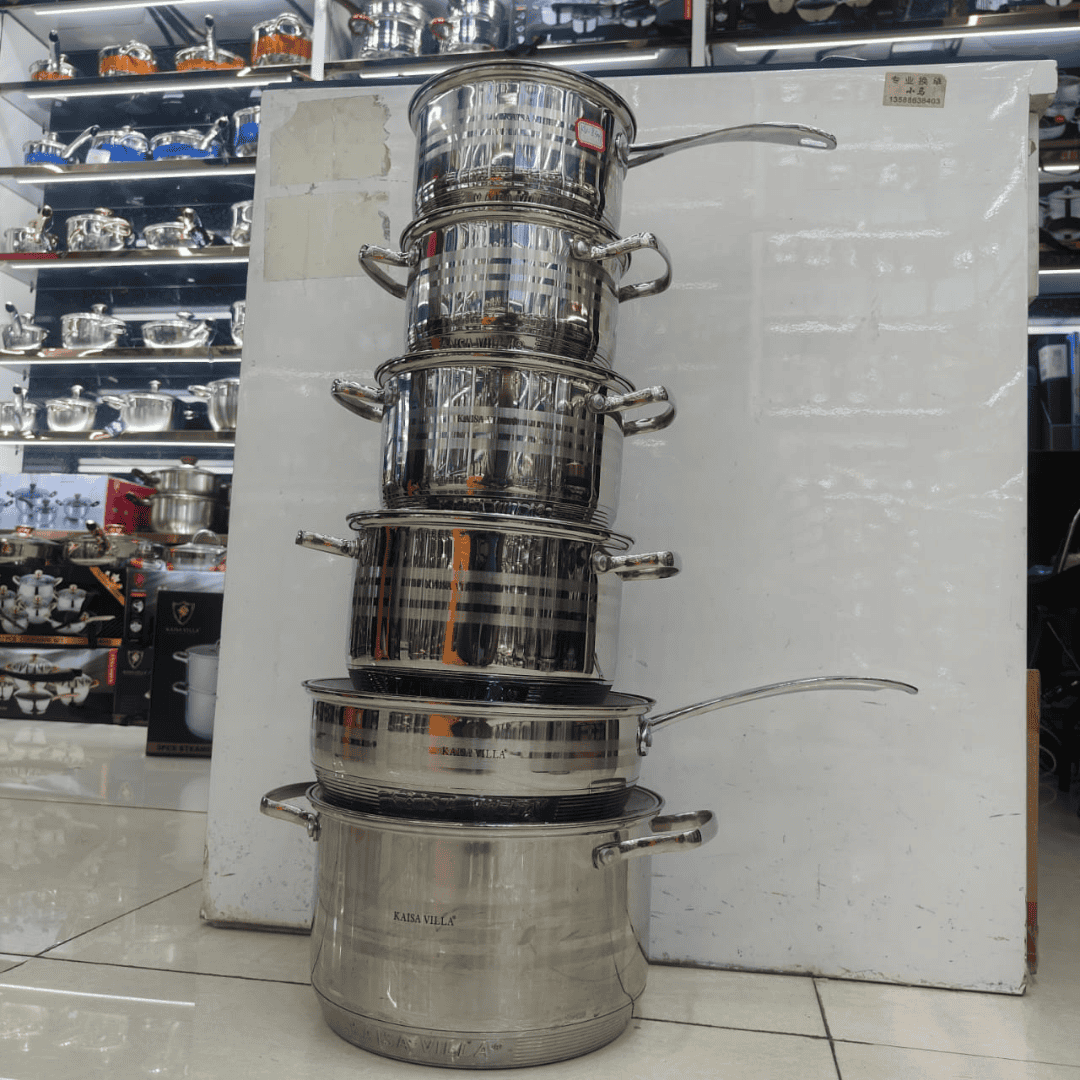 12pcs Stainless Steel Cooking Pots Set