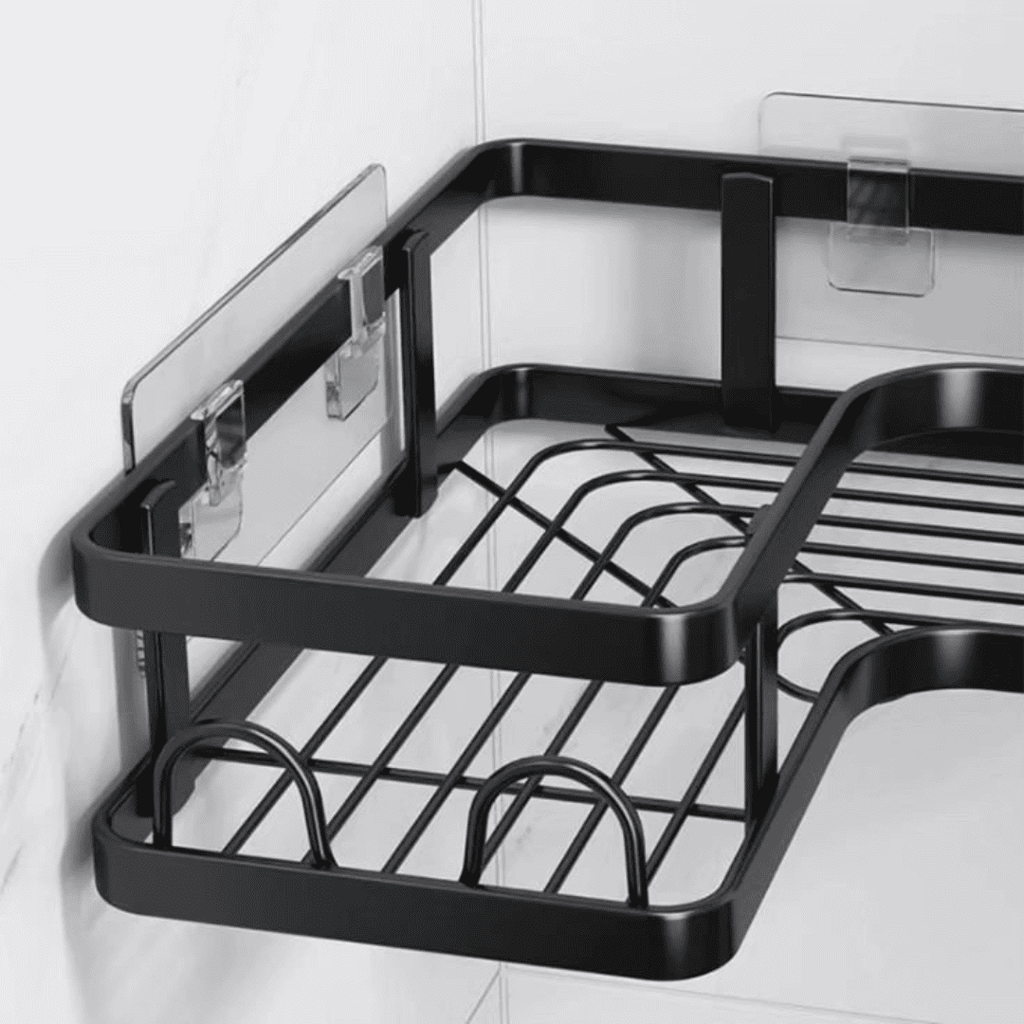 5pcs Set Corner Shower Caddy Shelf Bathroom Organizer