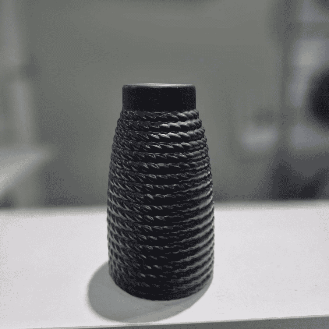 Black Ceramic Vase