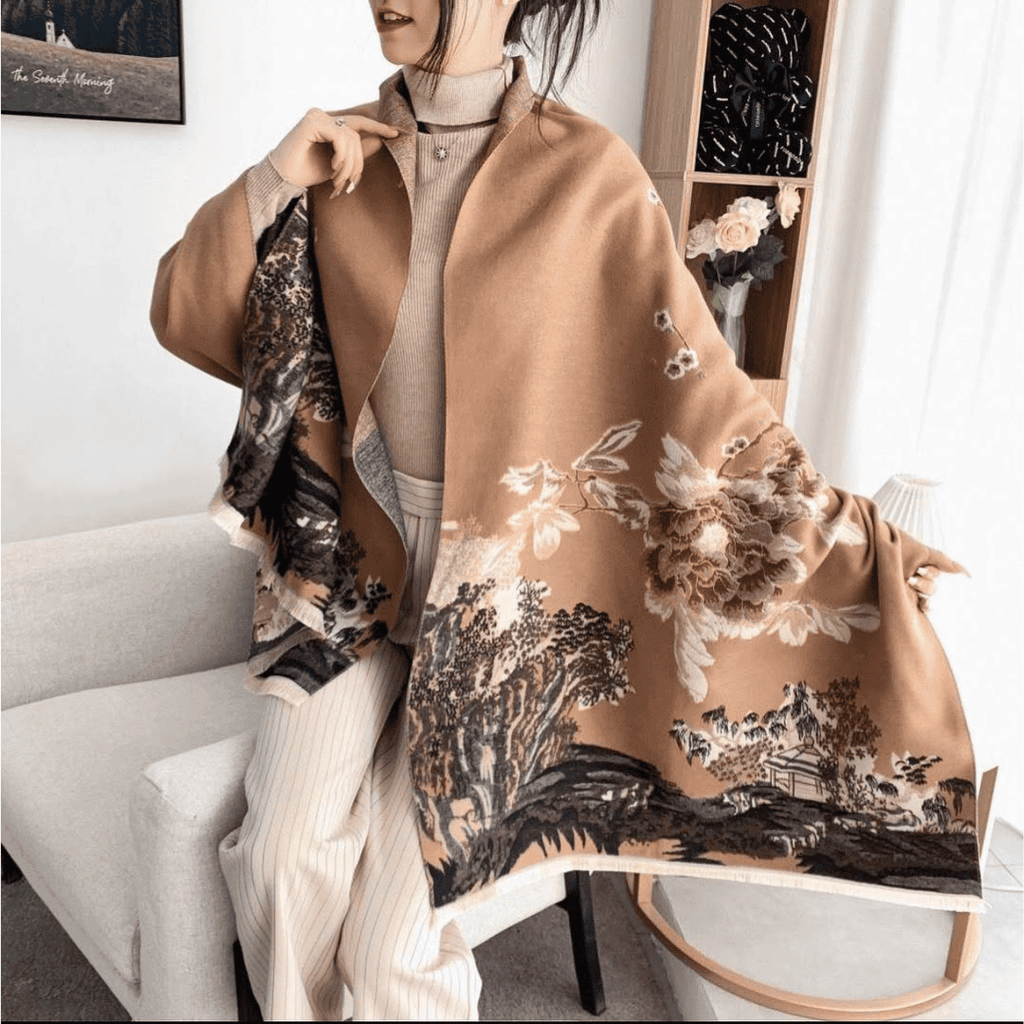 Floral Print Scarf for Women