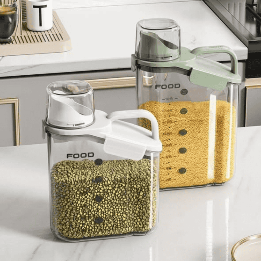 Storage Containers with Measuring Cup