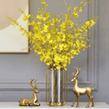 Modern Metal Bird Cage Shape Flower Glass Vase